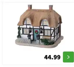 Intratuin Intratuin kerstdorpminiatuur Tinselbury pine cottage 19 x 17 x 16,5 cm aanbieding