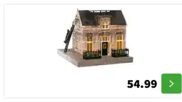 Intratuin Intratuin De Brink kersthuisje notaris in brand 23,5 x 19,5 x 17,5 cm aanbieding