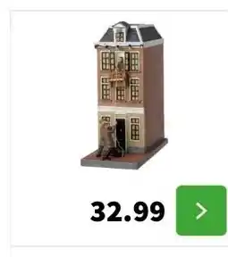 Intratuin Intratuin kersthuisje grachtenpand verhuizing 9,2 x 18 x 22,5 cm aanbieding