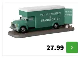 Intratuin Intratuin kerstdorpminiatuur verhuiswagen 26,5 x 12 x 10 cm aanbieding