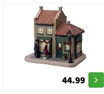 Intratuin Intratuin kerstdorpminiatuur Tinselbury groceries (supermarkt) 19 x 15 x 18 cm aanbieding