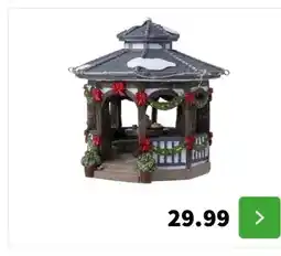 Intratuin Intratuin kerstdorpminiatuur Tinselbury gazebo (prieel) 14 x 14 x 15 cm aanbieding