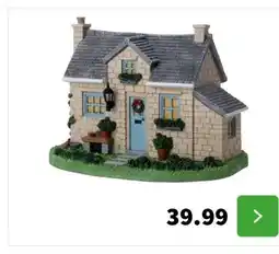 Intratuin Intratuin kerstdorpminiatuur Tinselbury cottage (huisje) 21,2 x 15,7 x 15,5 cm aanbieding