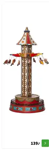 Intratuin Intratuin kerstdorpminiatuur draaimolen vrije val D 24 H 55,5 cm aanbieding
