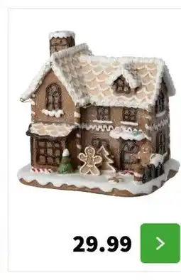Intratuin Intratuin kersthuisje peperkoekhuis 17,5 x 13,5 x 17 cm aanbieding