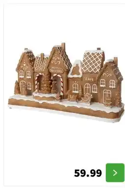 Intratuin Intratuin kersthuisje straat peperkoek 25 x 14,8 x 40,8 cm aanbieding
