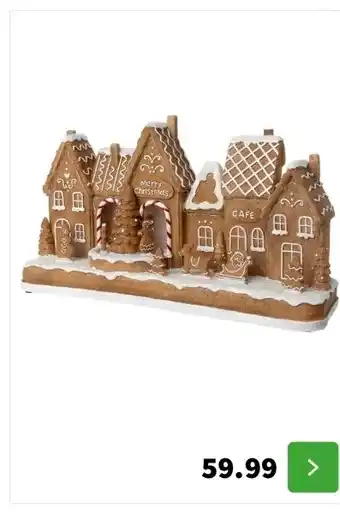 Intratuin Intratuin kersthuisje straat peperkoek 25 x 14,8 x 40,8 cm aanbieding