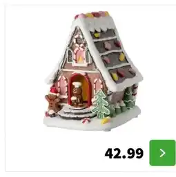 Intratuin Intratuin kersthuisje peperkoek huis 16 x 18,3 x 22 cm aanbieding
