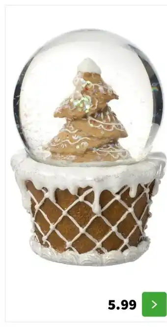 Intratuin Intratuin sneeuwbol Ginny gemberkoekboom bruin / wit D 6,5 H 10 cm aanbieding