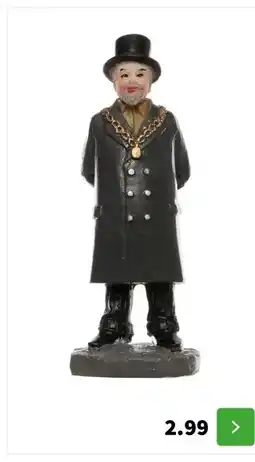Intratuin Intratuin De Brink kerstdorpminiatuur burgemeester Zevenbergen 3 x 2,2 x 7,2 cm aanbieding