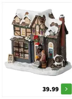 Intratuin Intratuin kersthuisje bierstube 20 x 12 x 17,5 cm aanbieding
