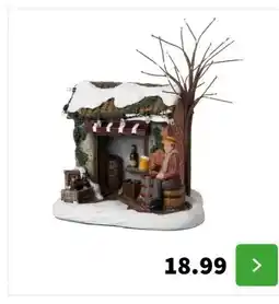 Intratuin Intratuin kerstdorpminiatuur winkeltje 12 x 9,5 x 13,5 cm aanbieding