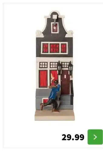 Intratuin Intratuin Holland kersthuisje grachtenpand red light district Amsterdam 7,2 x 19 x 21 cm aanbieding