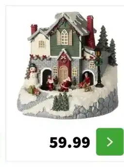 Intratuin Intratuin kerstdorp kerstman huis 22,5 x 23 x 22,5 cm aanbieding