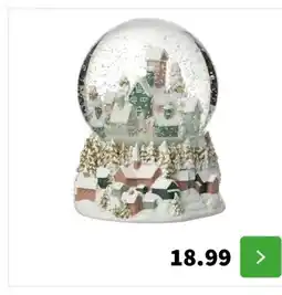 Intratuin Intratuin sneeuwbol dorpje wit / roze D 10,8 H 13 cm aanbieding