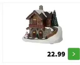 Intratuin Intratuin kersthuisje boshut op berg 20 x 14 x 17 cm aanbieding