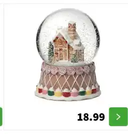 Intratuin Intratuin sneeuwbol huisje roze / wit D 10,6 H 14,5 cm aanbieding