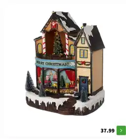 Intratuin Intratuin kersthuisje kerk merry christmas 21 x 15,5 x 27 cm aanbieding