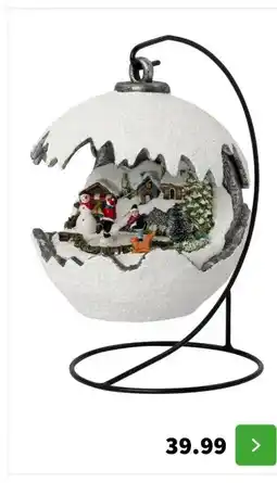 Intratuin Intratuin kerstdorp schaatsbaan 21 x 20 x 22 cm aanbieding