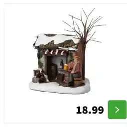 Intratuin Intratuin kerstdorpminiatuur winkeltje 12 x 9,5 x 13,5 cm aanbieding