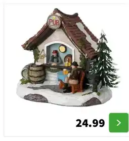Intratuin Intratuin kersthuisje pub 16 x 12 x 14,5 cm aanbieding