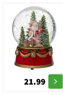 Intratuin Intratuin sneeuwbol kerstman rood / groen D 12 H 15,4 cm aanbieding