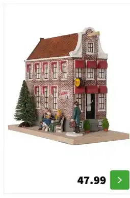 Intratuin Intratuin Holland kersthuisje grachtenpand hotel 13 x 26,4 x 21,5 cm aanbieding