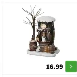 Intratuin Intratuin kerstdorpminiatuur drank kraam 9,5 x 9 x 13 cm aanbieding
