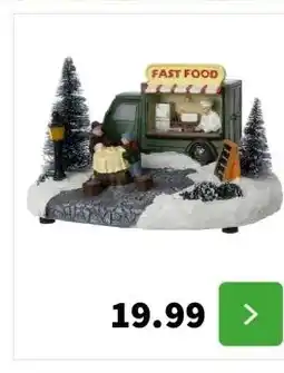 Intratuin Intratuin kerstdorpminiatuur foodtruck (eetkraam) 16,3 x 13 x 20,8 cm aanbieding