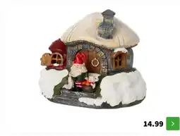 Intratuin Intratuin kerstdorpminiatuur kabouter paddestoel 17 x 12,5 x 14 cm aanbieding