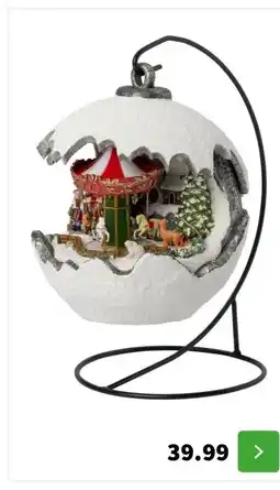 Intratuin Intratuin kerstdorp caroussel 20 x 20 x 22 cm aanbieding