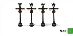 Intratuin Intratuin kerstdorpminiatuur lantaarns 4 x 2 x 10,5 cm 4 stuks aanbieding