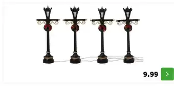 Intratuin Intratuin kerstdorpminiatuur lantaarns 4 x 2 x 10,5 cm 4 stuks aanbieding