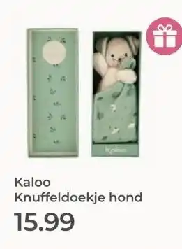 Prenatal Kaloo Knuffeldoekje hond aanbieding