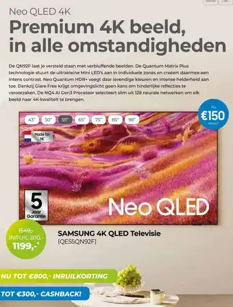 EP Beerepoot SAMSUNG 4K QLED Televisie aanbieding
