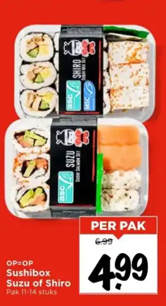 Vomar Voordeelmarkt Sushibox Suzu of Shiro aanbieding