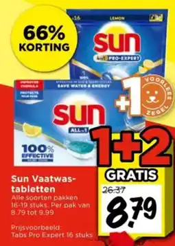 Vomar Voordeelmarkt Sun Vaatwas- tabletten aanbieding
