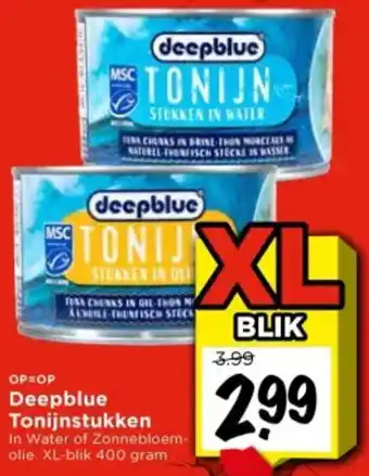 Vomar Voordeelmarkt Deepblue Tonijnstukken aanbieding