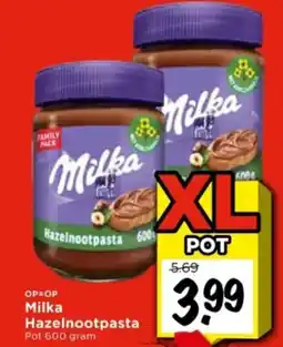 Vomar Voordeelmarkt Milka Hazelnootpasta aanbieding