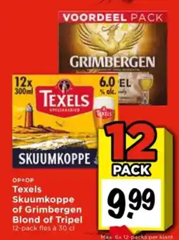 Vomar Voordeelmarkt Skuumkoppe of Grimbergen Blond of Tripel aanbieding