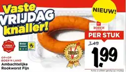 Vomar Voordeelmarkt Ambachtelijke Rookworst Fijn aanbieding