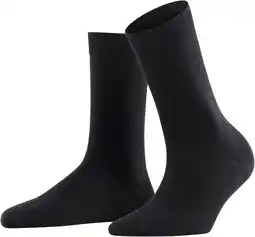 Amazon FALKE Dames Sokken Softmerino W SO Wol Katoen eenkleurig 1 Paar, Zwart (Black 3009), 39-40 aanbieding