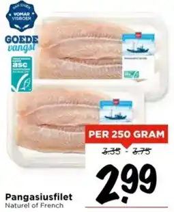 Vomar Voordeelmarkt Pangasiusfilet Naturel of French aanbieding