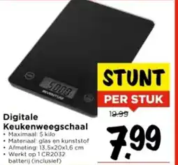 Vomar Voordeelmarkt Digitale Keukenweegschaal aanbieding