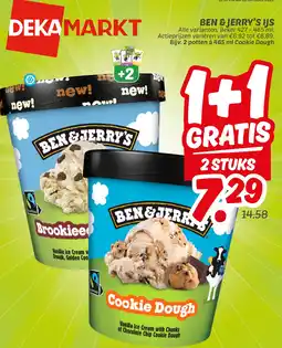 Dekamarkt BEN & JERRY'S ijs aanbieding