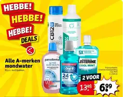 Kruidvat Alle A-merken parodonta mondwater aanbieding