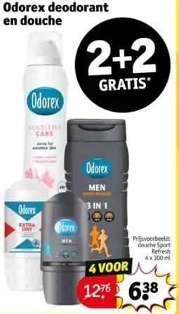 Kruidvat Odorex deodorant en douche aanbieding