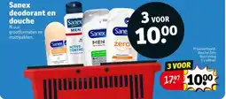 Kruidvat Sanex deodorant en douche aanbieding