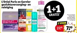 Kruidvat L'oréal paris en garnier gezichtsverzorging en reiniging aanbieding