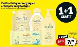 Kruidvat Zwitsal babyverzorging en enkelpak babydoekjes aanbieding